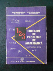 CULEGERE DE PROBLEME DE MATEMATICA PENTRU CLASA A X-A volumul 2 foto