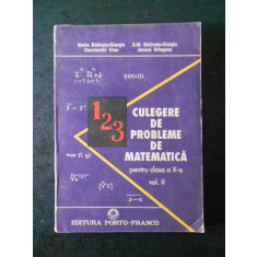 CULEGERE DE PROBLEME DE MATEMATICA PENTRU CLASA A X-A volumul 2