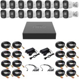 Sistem supraveghere Uniview, 16 camere, 2MP, Full HD, Accesorii montaj inclus, DVR, Vizualizare pe mobil SafetyGuard Surveillance