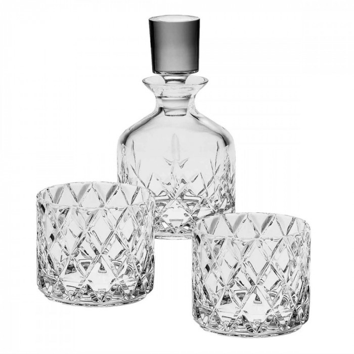 Set Whisky Minister. 2 pahare cu Sticla Bohemia Cristal COD: 2372