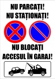 indicator pentru securitate nu parcati nu stationati nu blocati accesul in caraj