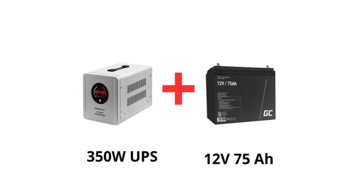 Qoltec Alimentare ne&icirc;ntreruptibilă pentru pompe de circulație 350W + acumulator 75Ah
