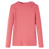 Tricou pentru copii cu m&acirc;neci lungi, roz antichizat, 116