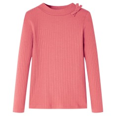 Tricou pentru copii cu m&acirc;neci lungi, roz antichizat, 116