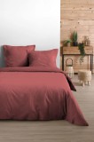 Cearsaf De Pilota Eden Pat Dublu King Size 260x240cm, Culoare Rubiniu, 100% Bumbac Oeko Tex
