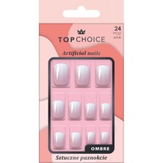 Set 24 unghii artificiale Ombre, roz, Top Choice, 78446 foto