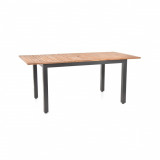 Cumpara ieftin Masa pentru gradina si terasa HECHT MONTANA TABLE, blat din lemn salcam, cadru din profile aluminiu, 140/180 x 90 x 77.5 cm