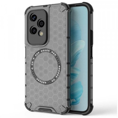 Husa MagSafe pentru Honor 200 Lite, Techsuit, HoneyComb Shield, Neagra foto