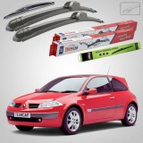 Cumpara ieftin Ștergătoare Renault Megane II Hatchback 2002-2006 | Set Față și Spate Flat &ndash; TeamCar&reg;