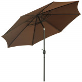 Outsunny Umbrelă de Grădină Inclinabilă 3x2.45m, Poliester Impermeabil, Cafea | Aosom Romania