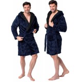 Halat de baie maro-gri Jordan Navy Black men M