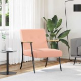 vidaXL fotoliu Roz 59 x 75 x 78 cm Țesătură moale asemănătoare l&acirc;nii 42017700