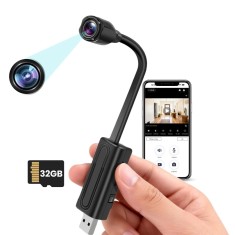 Camera Spion iUni W11, Wi-Fi, 32GB, Vizualizare 4K, Senzor de miscare