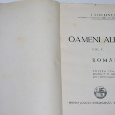 Oameni alesi - Vol. II - romanii - I. Simionescu - Cartea romanesca - 1938