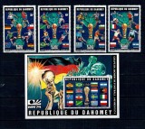 Dahomey 1974 - Campionatul Mondial de Fotbal, serie si colita neuzata