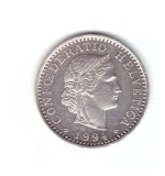 Mondea Elvetia 20 rappen 1994, stare foarte buna, curata