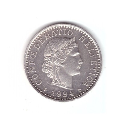 Mondea Elvetia 20 rappen 1994, stare foarte buna, curata foto
