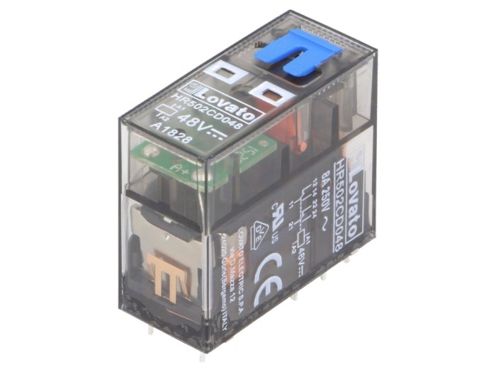 Releu electromagnetic DPDT 48VDC 8A
