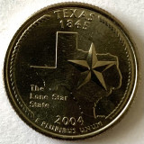 AMERICA QUARTER 1/4 DOLLAR 2004 LITERA P.(&bdquo;Statul Steaua Solitara&rdquo;- TEXAS),BU, America de Nord, Cupru-Nichel