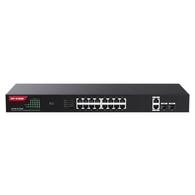 Switch 16 porturi Gigabit PoE, 2 x RJ45 Gigabit Uplink, 2 x SFP Gigabit, 1U - IP-COM G1120P-16-250W SafetyGuard Surveillance foto