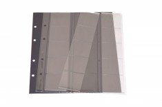 Set 2 folii pentru monede, Premium, cu 30 buzunare pentru monede de pana la 44 mm si foi de carton negru