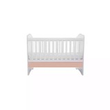 Cumpara ieftin Patut Eurogloria Como fara sertar - Alb cu Cappucino + Saltea cocos confort 120 x 60 x 12 cm