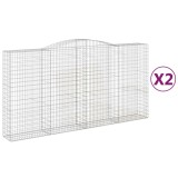 Cumpara ieftin Cosuri gabion arcuite, 2 buc 400x50x200/220 cm, fier galvanizat
