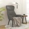 vidaXL Scaun de relaxare, gri deschis, material textil 341071
