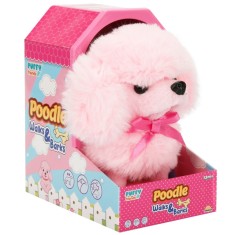 Jucarie de plus interactiva, catelus Pudel, Puffy Friends, Roz