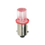 Bec tip LED 24V poz semn bord soclu metal T4W BA9s 2buc - Rosu Garage AutoRide, Lampa