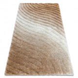 Covor FLIM 006-B5 modern shaggy, Valuri - structural bej, 120x160 cm