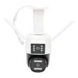 Camera de supraveghere lentila duala 6MP, P2P WIFI 2.4G 1080P, PTZ cu senzor de miscare, detectie umana si aplicatie iCSee, Breckner Germany