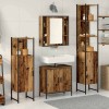 Set mobilă baie 4 piese Lemn Rustic Lemn prelucrat