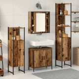 Set mobilă baie 4 piese Lemn Rustic Lemn prelucrat