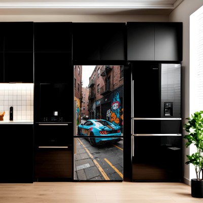 Folie imprimata color pentru decor Frigider, dimensiune 200 x 90cm, model: AVX-FR02 foto
