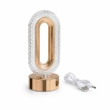 Lampă LED Decorativă cu Efect de Flacără și Alimentare USB, Auriu
