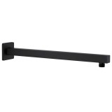 Brat suport de dus, patrat, negru, 40 cm, otel inoxidabil 201