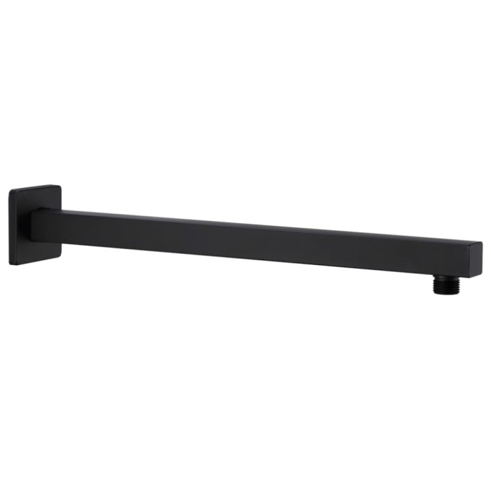 Brat suport de dus, patrat, negru, 40 cm, otel inoxidabil 201