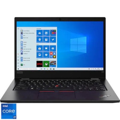 Laptop ultraportabil Lenovo ThinkPad L13 Gen2 cu procesor Intel Core i7-1165G7, 13.3&amp;Prime;, HD, 16GB, 256GB SSD, Intel Iris Xe Graphics, Windows 10 Pro, Bl foto