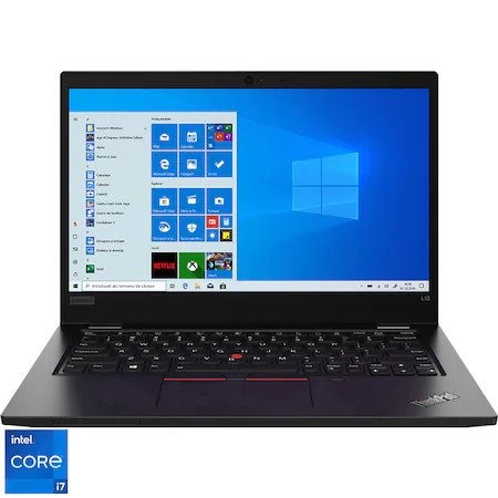 Laptop ultraportabil Lenovo ThinkPad L13 Gen2 cu procesor Intel Core i7-1165G7, 13.3&Prime;, HD, 16GB, 256GB SSD, Intel Iris Xe Graphics, Windows 10 Pro, Bl