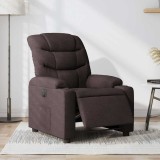 vidaXL Fotoliu rabatabil electric, maro &icirc;nchis, material textil
