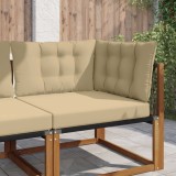 vidaXL Perna pentru canapea de exterior 3 pcs Bej Poliester 900917