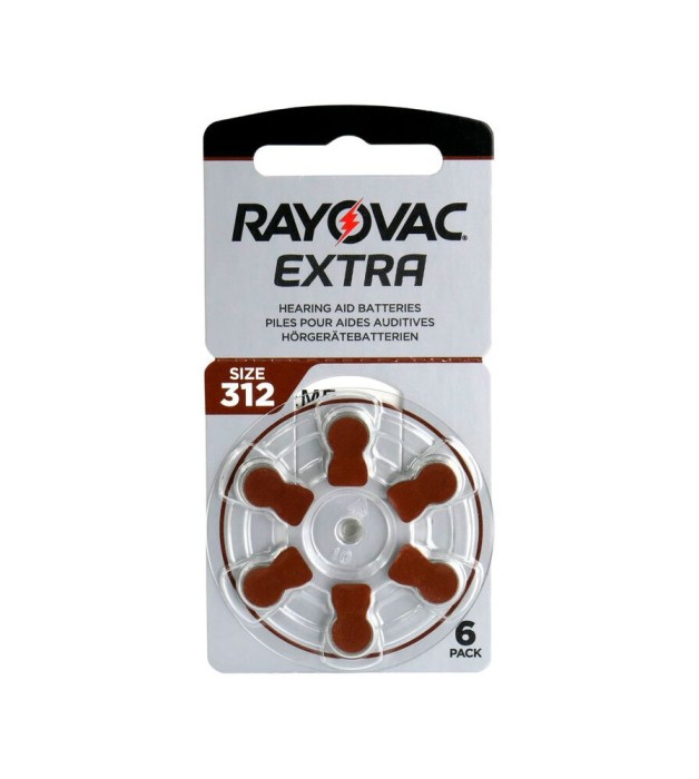 Rayovac Extra Advanced 312 / PR312 / PR41 baterii aparate auditive-Conținutul pachetului 1x Blister