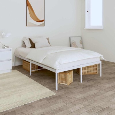 vidaXL Cadru pat metalic, alb, 120x200 cm 350911 foto