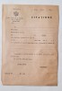 Citațiune &mdash; Judecătoria Urbană București (Ilfov), anii 1940 &mdash; formular juridic blank