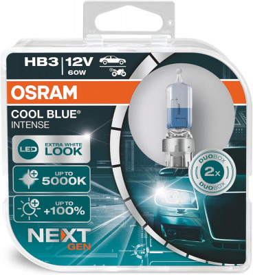 Set 2 bec HB3 12V 60W Osram Cool Blue Intense NextGen foto