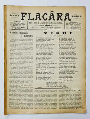 FLACARA , LITERARA , ARTISTICA , SOCIALA , ANUL II , NR. 50 , 28 septembrie , 1913 foto