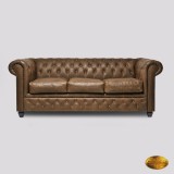 Chesterfield Canapea 3 Locuri Brighton FT Vintage C1059, Canapele fixe