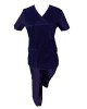 Costum Medical Pe Stil cu Elastan, Bluemarin, Model Classic - 4XL, L, Bleumarin