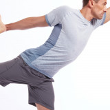 Tricou fără cusături Yoga dimanică Albastru-Gri Bărbați, Kimjaly